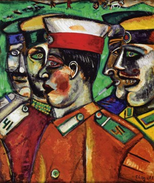 Soldiers contemporary Marc Chagall Oil Paintings